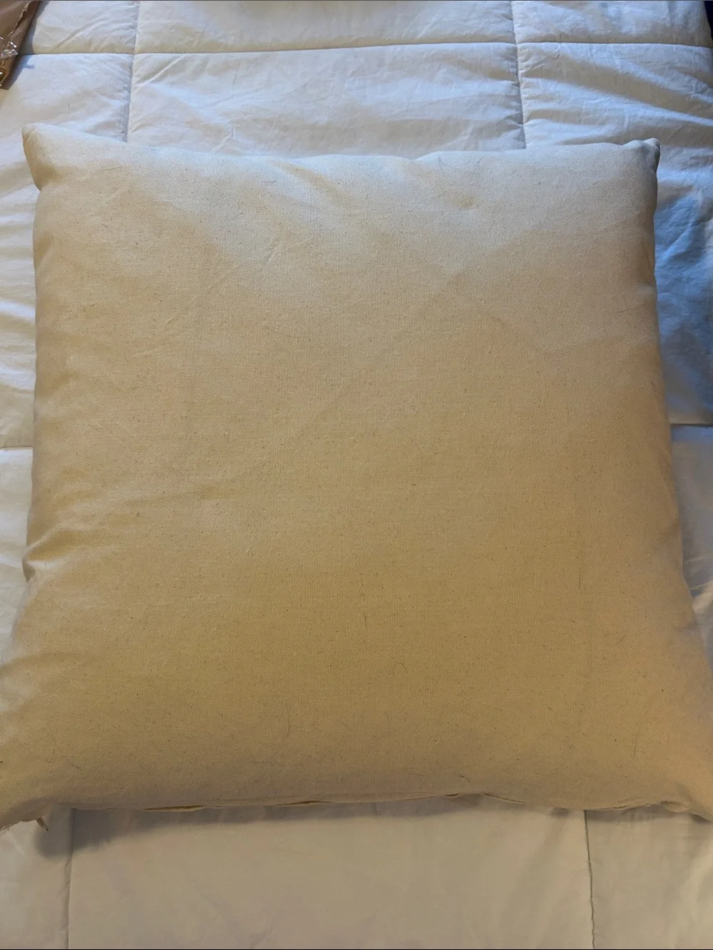 Holiday Joy Decorative Pillow - Neutral Beige with Glitter Text
